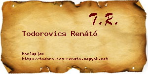 Todorovics Renátó névjegykártya